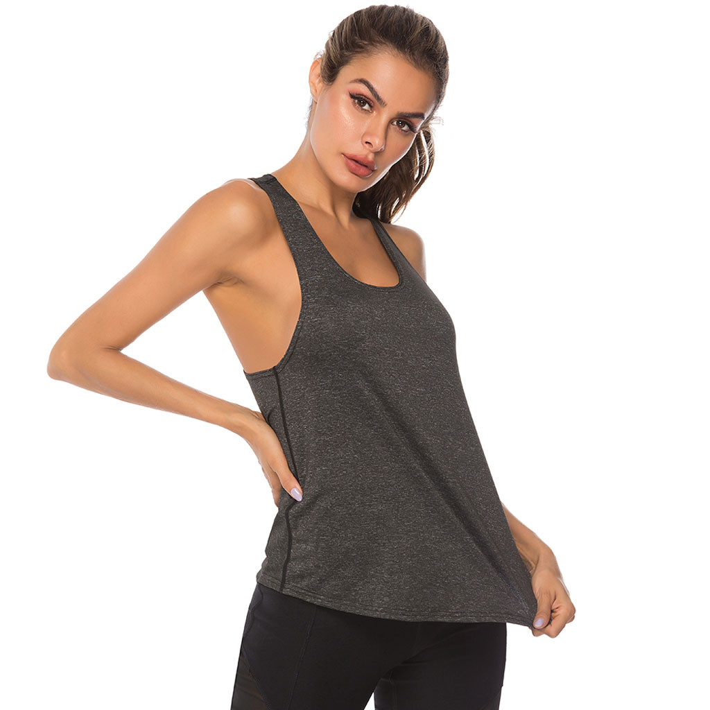 Sleeveless Yoga Vest Sport Singlet Women Sport Fitness Tank Top Athletic Undershirt Yoga T-Shirt Quick Dry Vest#30