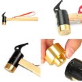 Hammer Copper Outdoor Tent With Wooden Handle Anti-slip Rope Brass Camping Hammer for Pulling Tent Nail Peg Survival Tool