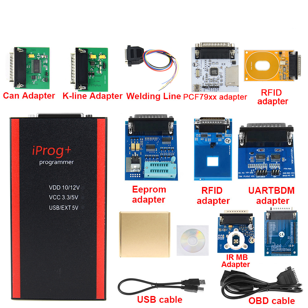 IPROG+ V85 Key Programmer 35080/160 Erase Adapter Odometer Correction Airbag Reset Tool Iprog+ IMMO till 2020 Replace Digiprog3