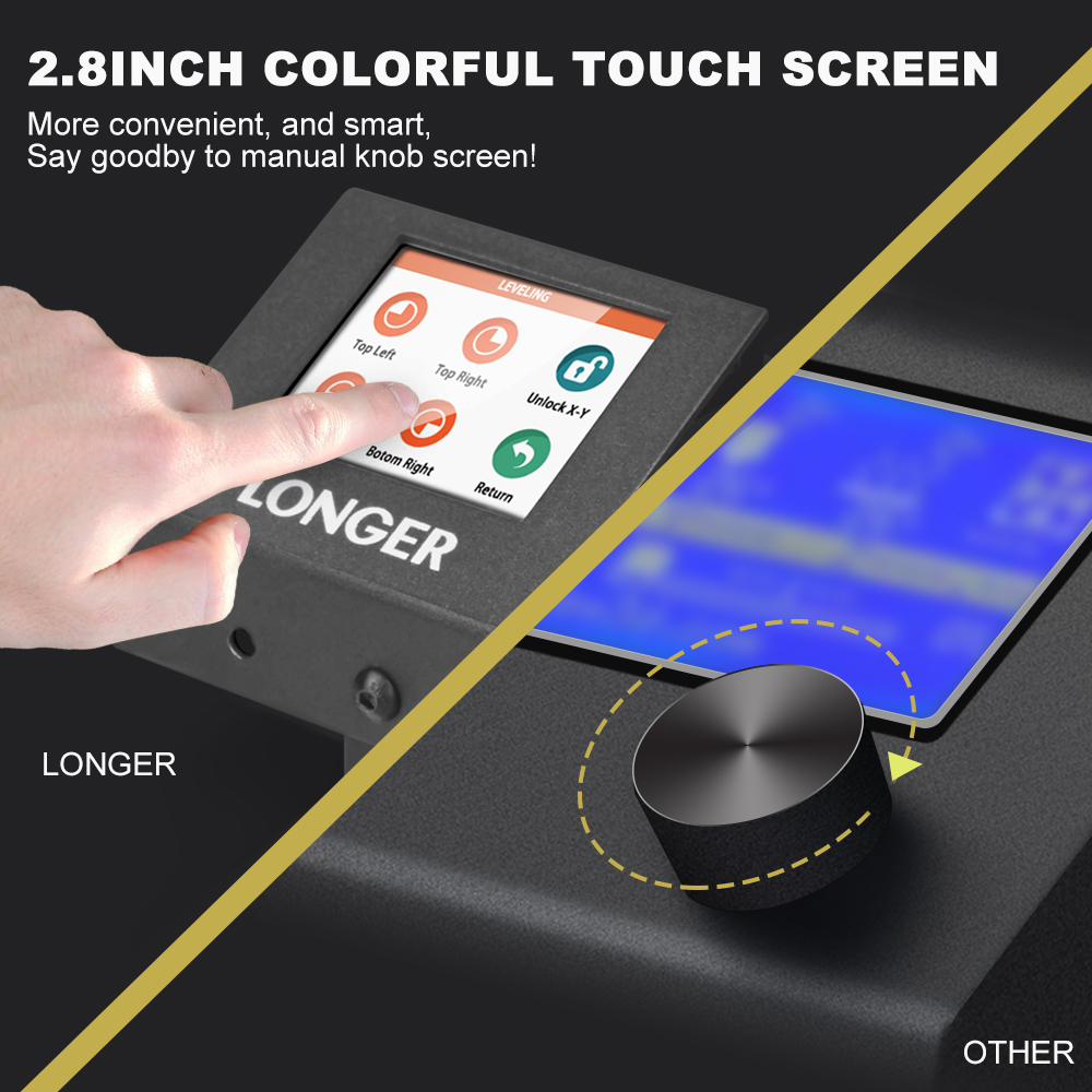 LONGER LK4 3D Printer Touch Screen 3D Print with Unique Frame Design Resume Printing Safe Power Supply 3D Printer Kit