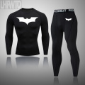 Batman New Winter Men Thermal Underwear Sets Elastic Warm Fleece Long Johns For Mens Leggings Breathable Thermo Underwear Suits