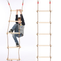 6 Wooden Rungs Rope Ladder Children Climbing Toy Kids Sport Rope Swing Safe Fitness Toys Equipment Indoor Outdoor Garden