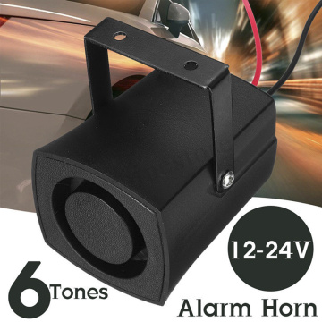 6 Tones Car Police Fire Alarm Horn 12-24V Warning Loud Sound Truck Boat Siren Mic Speaker System Emergency Amplifier Hooter