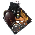 Men Comb Scissor Brush Styling Shaping Set Oil Trimming Balm Growth Grooming Beard Care Kit 6pcs