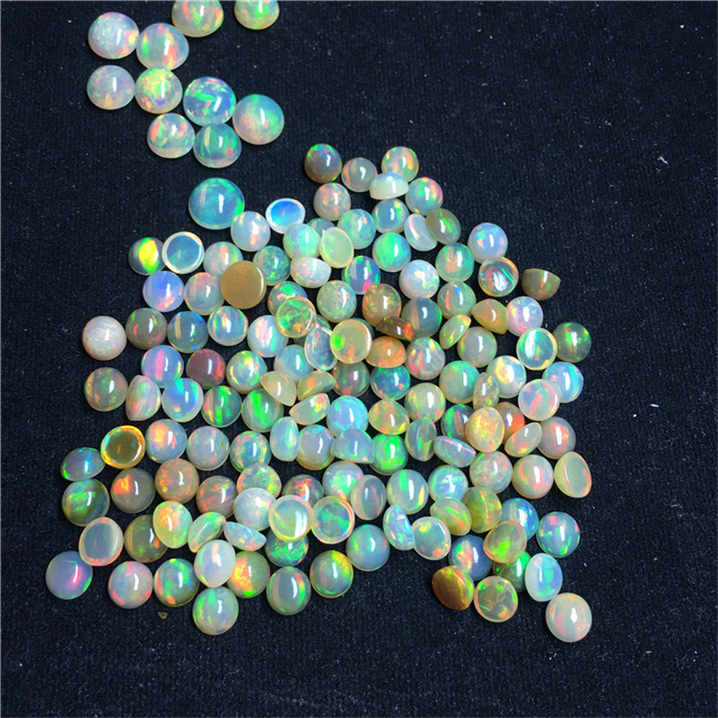 natural opal loose gemstone round shape whole price opal loose stone for jewelry DIY