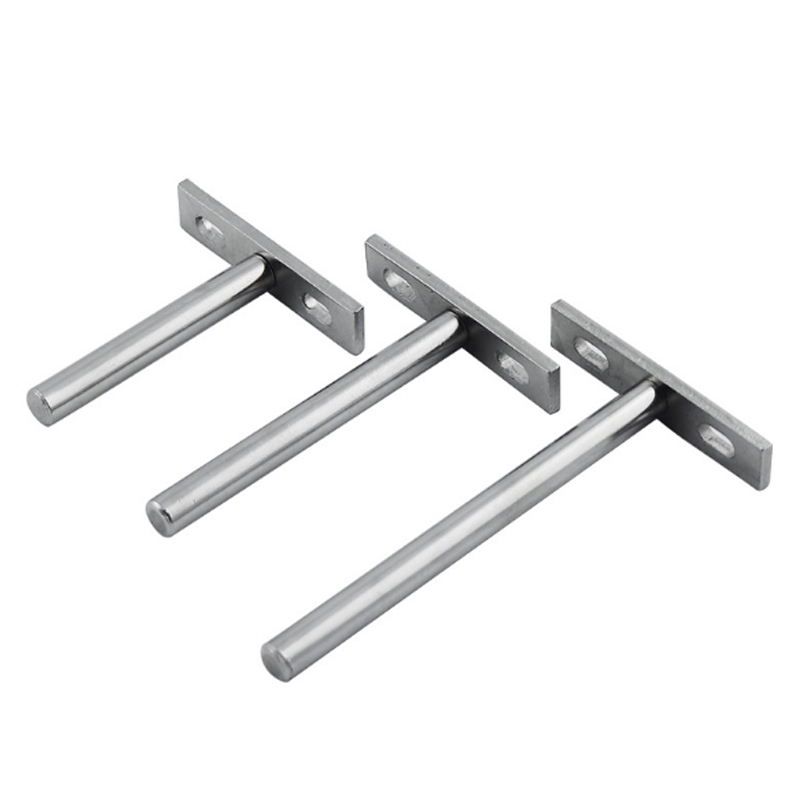 Pair 3/4/5inch Concealed Floating Wall Shelf Bracket Support Hidden Metal Steel Wall Rack Bookshelve Board Plank Holder