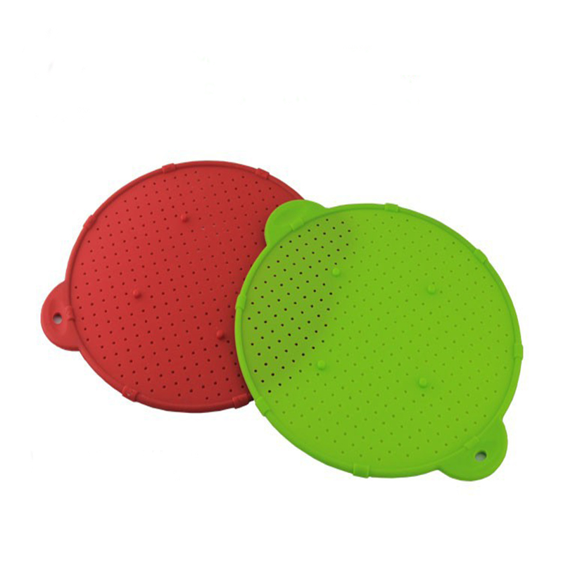 3 in 1 Multifunction Cookware Silicone Pad Splatter Guard Screen Pan Skillet Cover lid Spill Stopper Pot Screen Strainer