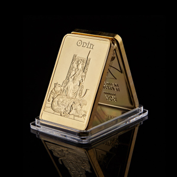 Life Tree Norwegian Mythology Odin's Replica Gold Bullion Bar Collectibles For Gifts