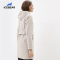 ICEbear 2020 Fashionable women's windbreaker high-quality women's trench coat with a hood women's spring clothing GWF20017i