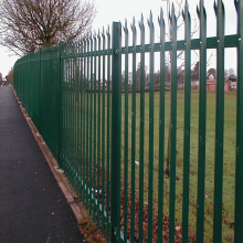 Galvanized then PVC painting iron palisade fencing
