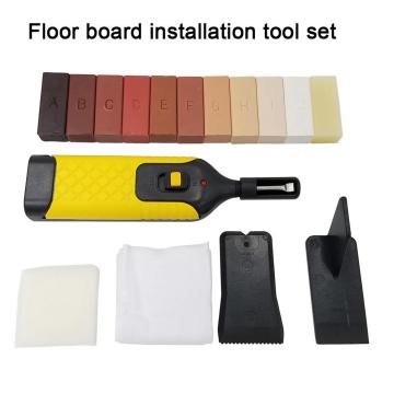 Damaged Laminate Floor Repair Kit 11-Color Wax Block Smoothing Cleaning Tool Set Kitchen Countertops Gap Repair Accessories