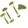 Facial Massage Roller Guasha Board Double Heads Jade Stone Face Lift Body Skin Relaxation Slimming Beauty Neck Thin Lift