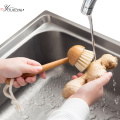OYOURLIFE Natural Bamboo Long Handle Brush Kitchen Dish Pan Pot Washing Cleaning Brush Household Kitchen Cleaning Products