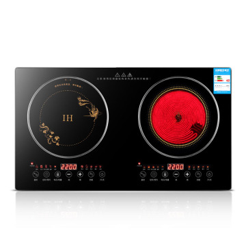 2200W Induction Cooker Household High-power Electric Ceramic Stove Embedded Double Stove Electromagnetic Stove Table