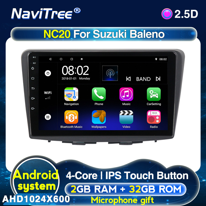 2G RAM 32G ROM 4 CORE Android For SUZUKI Baleno 2015 2016 2017 2018 Multimedia Stereo Car Player Navigation GPS Radio