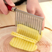 Stainless Steel French Fry Cutters Wavy Edged Vegetable Fruit Peeler Potato Cutter Tools Potato Chip Maker