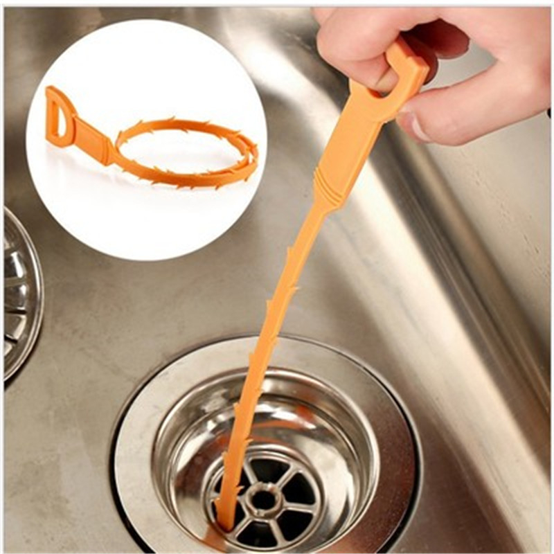 2Pcs Sewer Cleaning Brush Bendable Sink Pipe Pipeline Hair Cleaning Removal Drain Cleaners Bathroom Kitchen Accessories