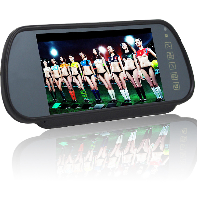 7Inch Screen TFT LCD display Car Rear View Mirror Monitor car monitor Auto Vehicle Parking Rearview For Reverse HD Two inputs