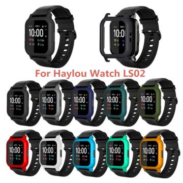 Protective Case Cover For Haylou LS02 Smart Watch Hard PC Shell Protector Frame For Xiaomi Haylou LS02 Strap Bracelet TSLM1