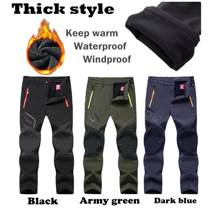 ZOGAA Men's Autumn Winter Thicken Outdoor trouser Waterproof Sports Pants Wear-resistant Pants For Hiking Climbing Fishing L-6XL