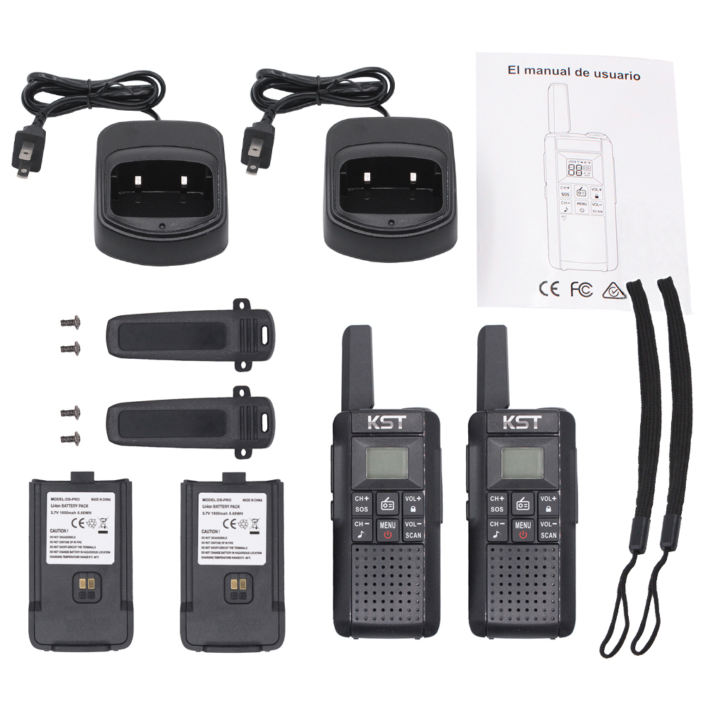 KST V2 License Free PMR446 Walkie Talkie with Rechargable Li-ion battery long range CE Certified with CTCSS DCS Private codes