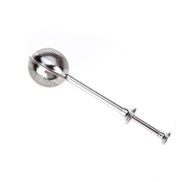 Convenient Tea Ball Stainless Steel Tea Infuser Silver Push Style Tea Leaf Bag Holder Coffee Punch Filter For Teaware Gift