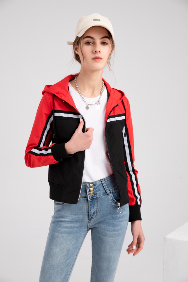 Collision Color Hoodie Windbreaker Jacket