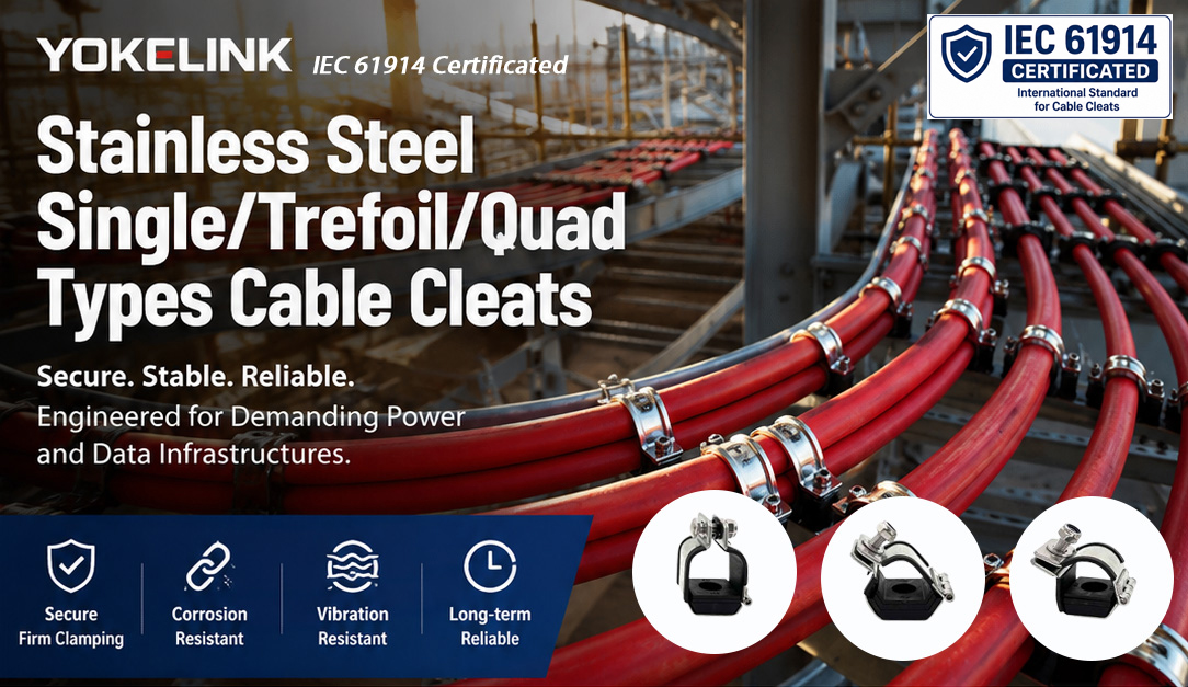 IEC61914 Stainless Steel Trefoil Cable Cleats