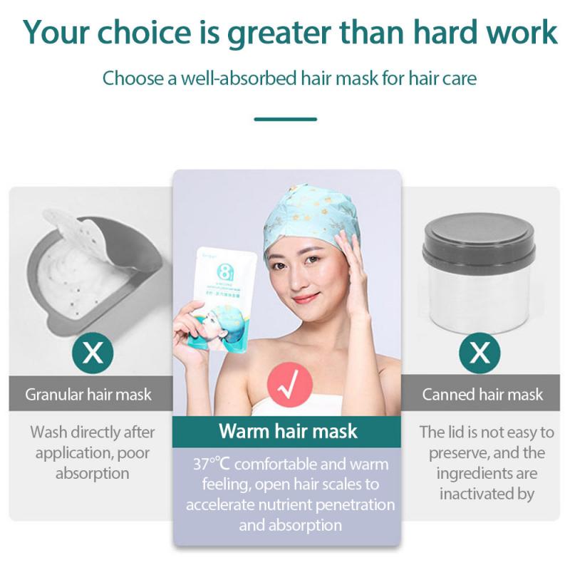 8 seconds 30ml Hair Mask Keratin Conditioner Moisturizing Repair Dry Damaged Hair Water Lock Salon SPA Hair Treatment TSLM1