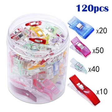 50/100/150pcs/Box DIY Patchwork Colorful Plastic Clothing Clips Holder For Fabric Quilting Craft Sewing Knitting Garment Clips