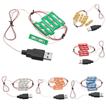 Universal DIY LED Lighting Brick Kit MOC Toy Bricks Toy with USB Port 6 Color Lighting Kit