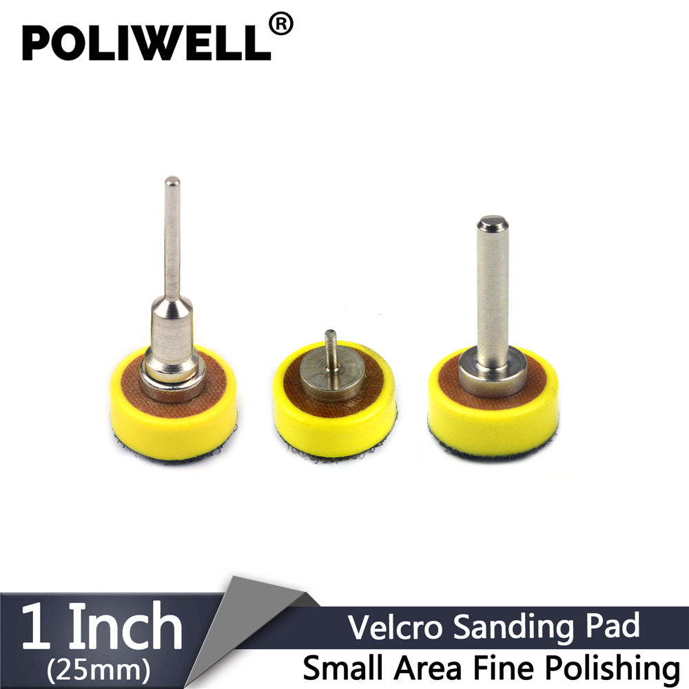POLIWELL 1 inch 25mm Hook & Loop Sander Backing Pad Sanding Pad Rotary Sanding Disc Sucker Pad Polishing Grinding Abrasive Tools