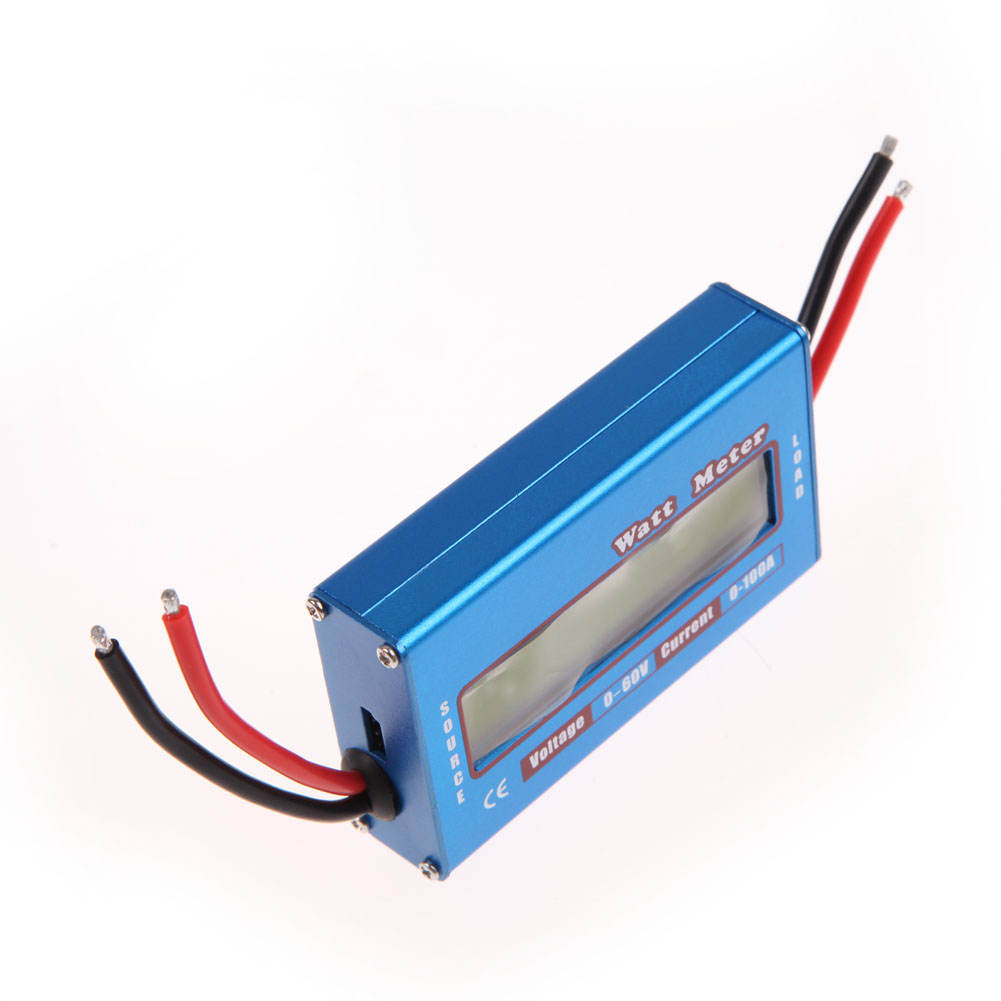 Simple DC Power Analyser Watt Volt Amp Meter 12V 24V Solar Wind Analyzer With Two-Line LCD Display For Measuring Power Flow