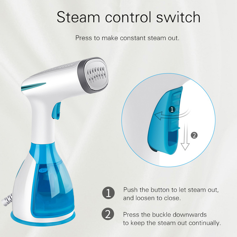 TNTON LIFE Handheld Fabric Steamer 15 Seconds Fast-Heat 1500W Powerful Garment Steamer for Home Travelling Portable Steam Iron