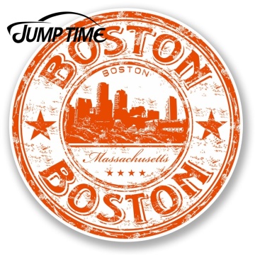Jump Time for Boston Massachusetts USA Vinyl Sticker Travel Luggage Tag Laptop Decal Rear Windshield Waterproof Car Accessories