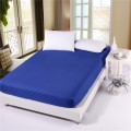 1pcs 100% Cotton Solid Color Fitted Sheet Stripe Mattress Cover Four Corners With Elastic Band Bed Sheet