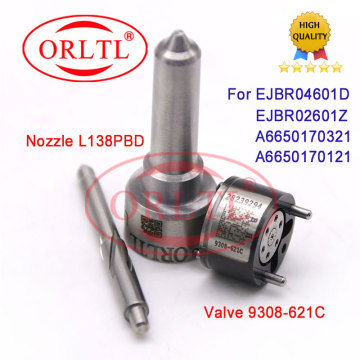 Valve 9308-621C + Nozzle L138PBD Diesel Fuel Injector Nozzle Repair Kits for Fuel Injection EJBR04601D EJBR02601Z A6650170321