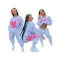 Two Piece Women Set Sport Casual Outfit Fall Clothes for Women Sweatshirt Jumper Top Sweatpants Set Women Suit Set Tracksuit