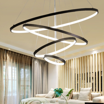Modern led chandelier 40/60/80cm circle chandelier lighting lustre ring lights living room decoration bedroom light fixtures