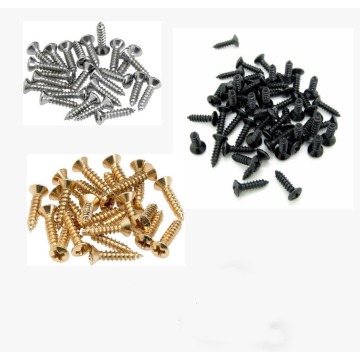 50pcs 3x12mm Electric Guitar Bass Scratchplate Pickguard Screws DIY Luthier Tool Fender Gibson etc