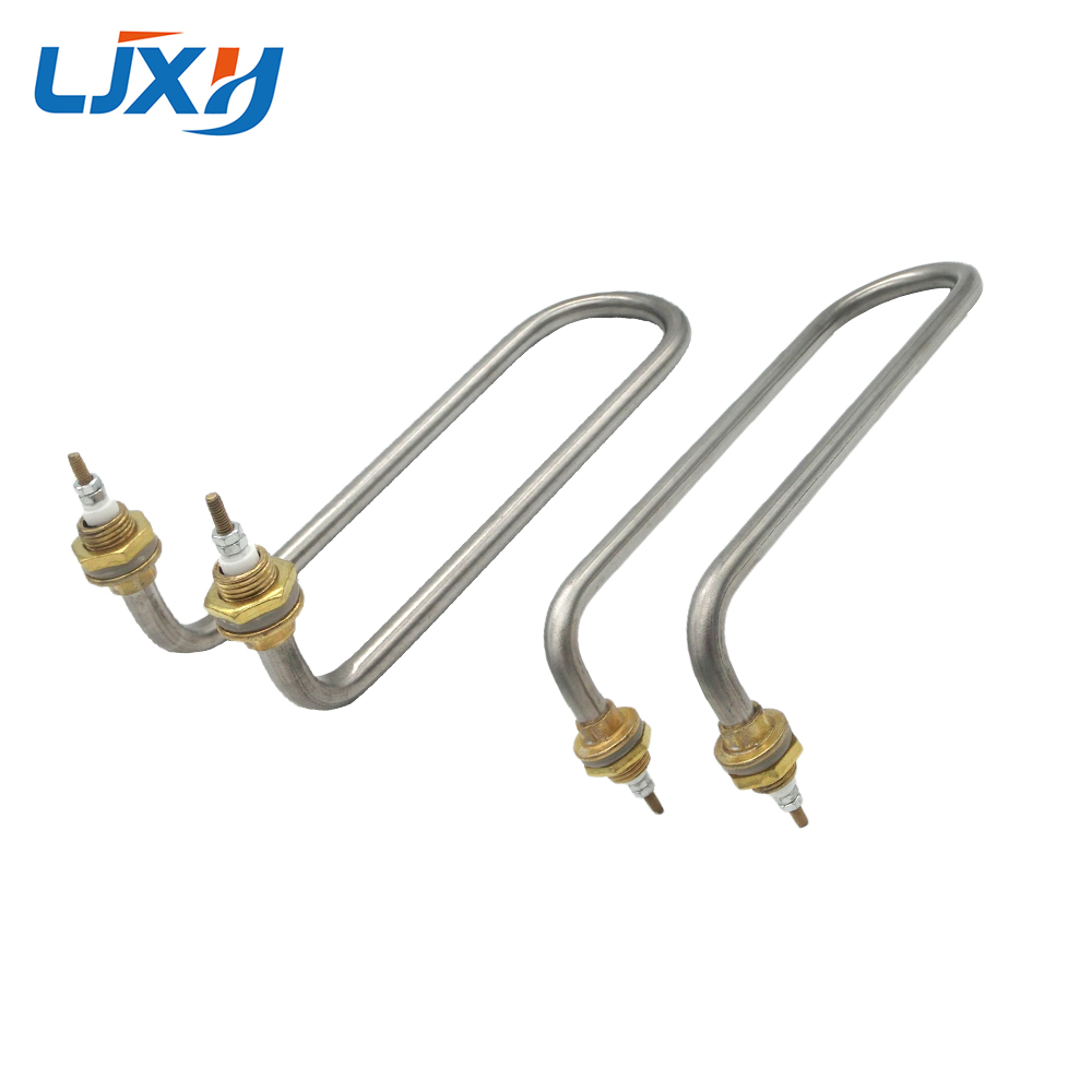 LJXH Curved U-shaped Tubular Water Heater Parts, 304SUS+copper Heating Element for Noodle Pot Soup Stove, AC110V/220V, M16/M18