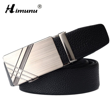 [HIMUNU] Luxury Designer Drand Belt Genuine Leather Belts for Men Automatic Buckle mens belt