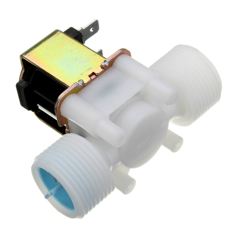 New Arrival Plastic Electric 12V Water Solenoid Valve DC 3/4" N/C Normally Closed Inlet Flow Control Electronic Data Systems