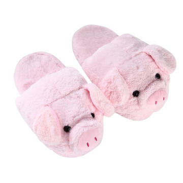 Women Animal Furry Slippers 2020 Newly Cute Pink Pig Fluffy Shoes Female winter Indoor Home Shoe Size 35-43