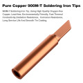 1PCS Pure Copper Color Universal 936 900M-T-K 900M-T-B 900M-T-I Soldering Station Soldering Iron Tip Sting Handle Welding Tools