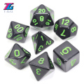 Wholesales dice game 7pc/lot High Quality Multi-colored Dice Set D4,6,8,10,10%,12,20 dnd dados rpg sets