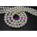 8~9mm Good Quality Natural White Fresh Water Pearl Potato Round Loose Beads