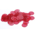 2x 100pcs ct 3/4 Inch PLASTIC CLEAR RED BINGO CHIPS kids Game