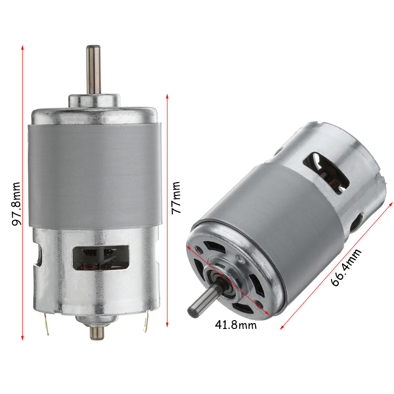 DC 12V-24V 775 DC Motor Max 35000 RPM Ball Bearing Large Torque High Power Low Noise Gears Motor Electronic Component Motor