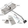 Automatic Mounted Spring Door Closer Stainless Steel Adjustable Surface Door Closer 160x96x20mm